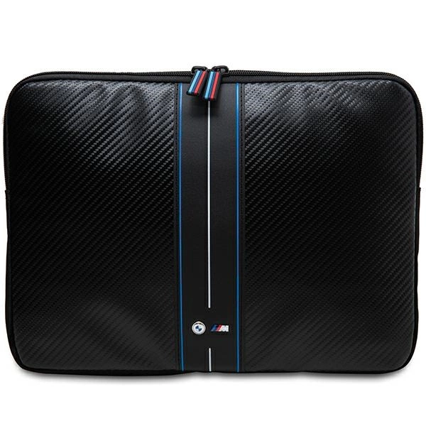 BMW Carbon & Blue Stripe sleeve for a 16" laptop - blackeng