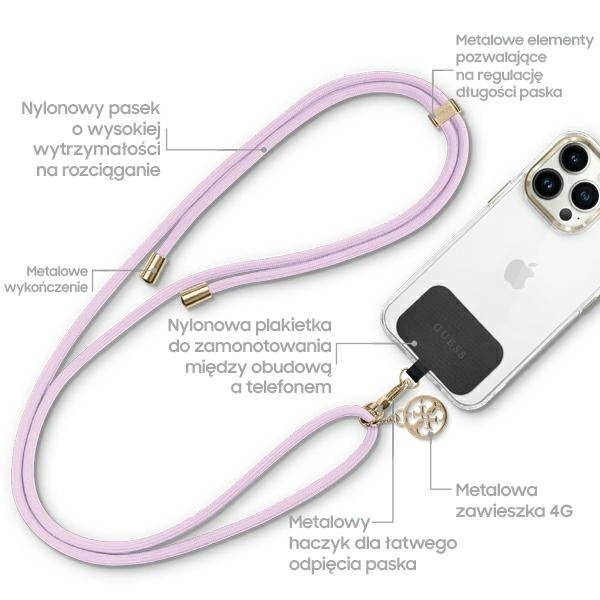 Guess CBDY Cord phone strap - lilaceng