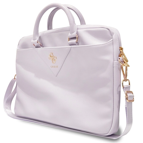 Guess Triangle 4G bag for a 16" laptop - purpleeng