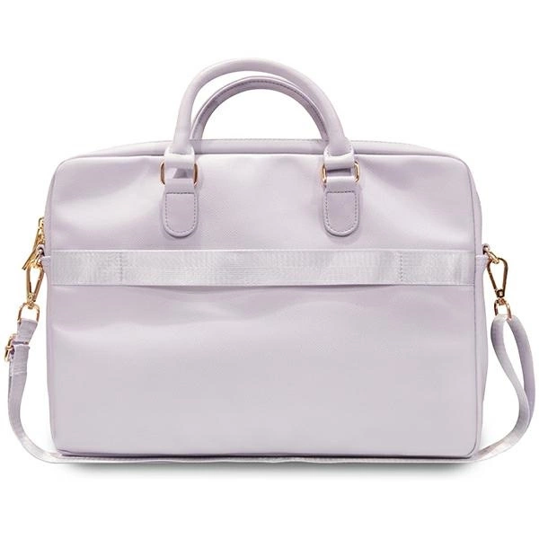 Guess Triangle 4G bag for a 16" laptop - purpleeng