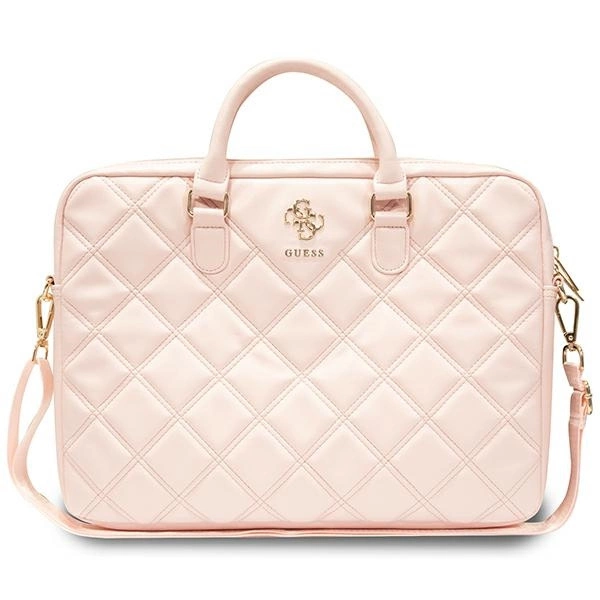 Guess Quilted 4G bag for a 16" laptop - pinkeng