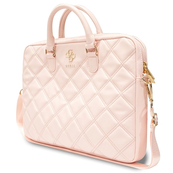 Guess Quilted 4G bag for a 16" laptop - pinkeng