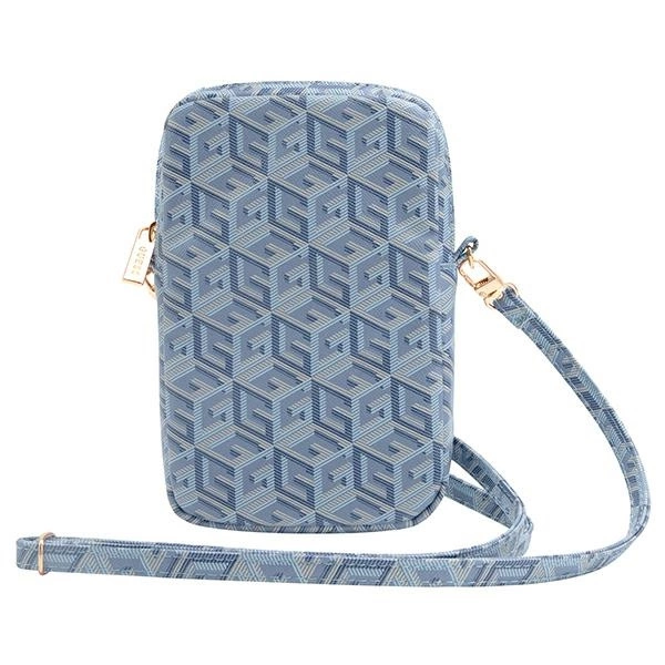 Guess Zip GCube Bottom Stripe phone bag - blueeng