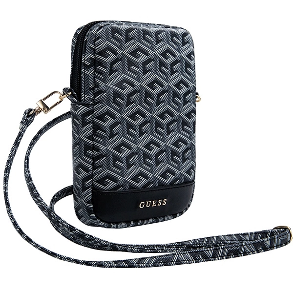 Guess Zip GCube Bottom Stripe phone bag - blackeng