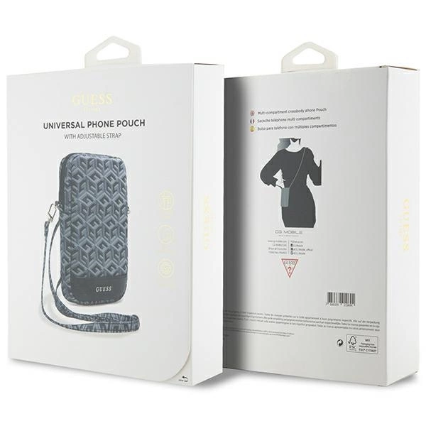 Guess Zip GCube Bottom Stripe phone bag - blackeng