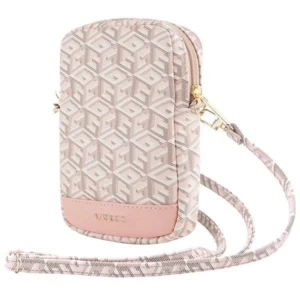 Guess Zip GCube Bottom Stripe phone bag - pinkeng