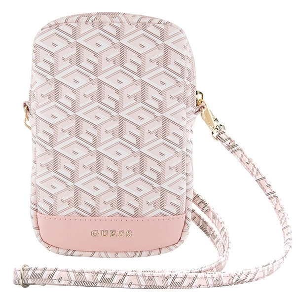 Guess Zip GCube Bottom Stripe phone bag - pinkeng
