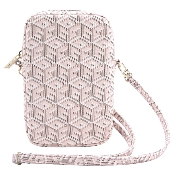 Guess Zip GCube Bottom Stripe phone bag - pinkeng