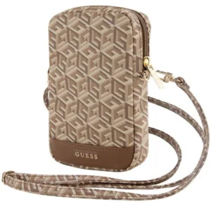 Guess Zip GCube Bottom Stripe phone bag - browneng