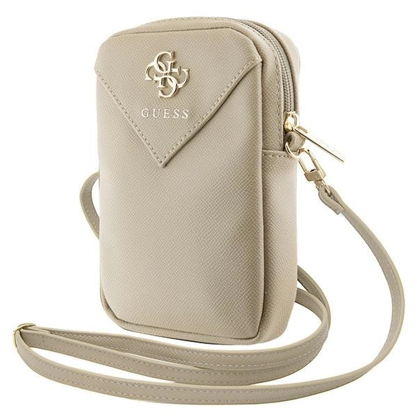 Guess Zip Triangle 4G phone bag - goldeng