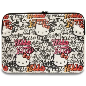 Hello Kitty PU Metal Logo case for a 14" laptop - beigeeng