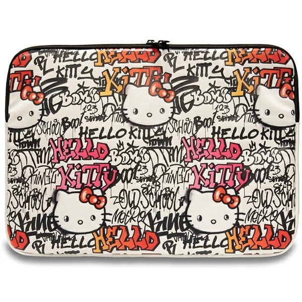 Hello Kitty PU Metal Logo case for a 14" laptop - beigeeng