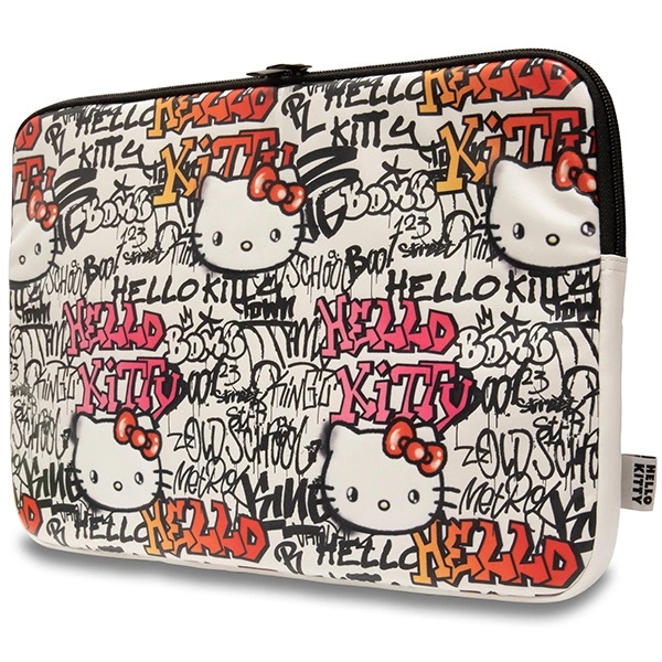 Hello Kitty PU Metal Logo case for a 14" laptop - beigeeng