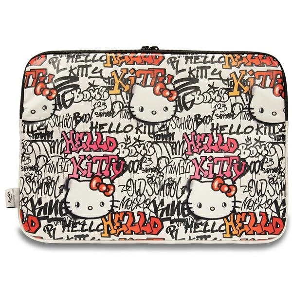 Hello Kitty PU Metal Logo case for a 14" laptop - beigeeng