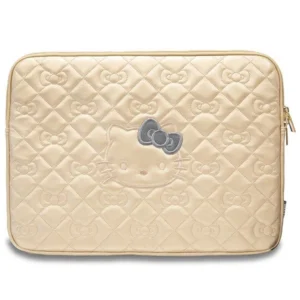 Hello Kitty Zip PU Quilted Bows case for a 14" laptop - goldeng