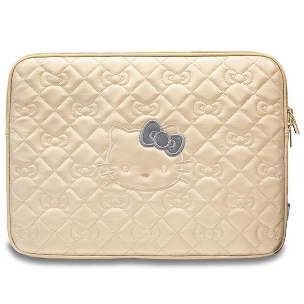 Hello Kitty Zip PU Quilted Bows case for a 14" laptop - goldeng