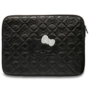 Hello Kitty Zip PU Quilted Bows case for a 14" laptop - blackeng