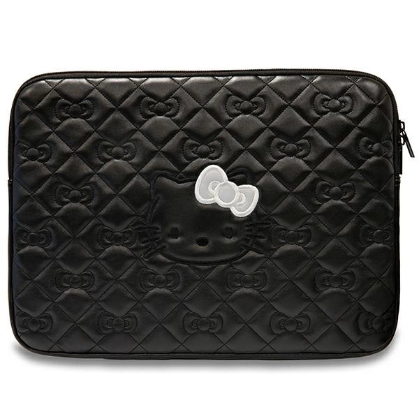 Hello Kitty Zip PU Quilted Bows case for a 14" laptop - blackeng