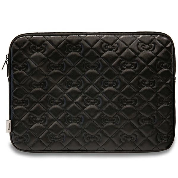 Hello Kitty Zip PU Quilted Bows case for a 14" laptop - blackeng