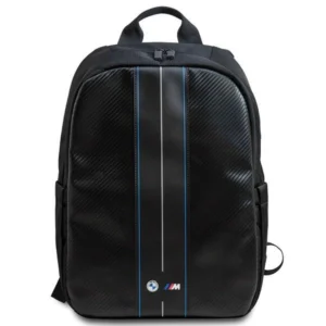 BMW Carbon & Blue Stripe backpack for a 16" laptop - blackeng