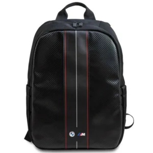 BMW Carbon & Red Stripe backpack for a 16" laptop - blackeng