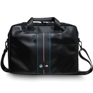 BMW Carbon & Blue Stripe bag for a 16" laptop - blackeng