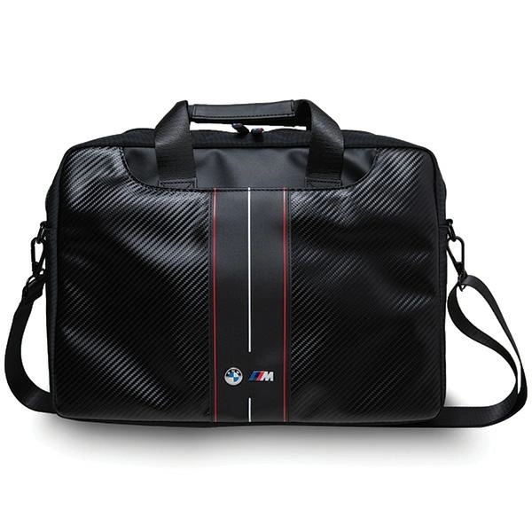 BMW Carbon & Red Stripes bag for a 16" laptop - blackeng