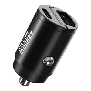 Silver Monkey PDQC-CPCT30-SM 30W car charger 1x USB-C PD 1xUSB-A QC - blackeng