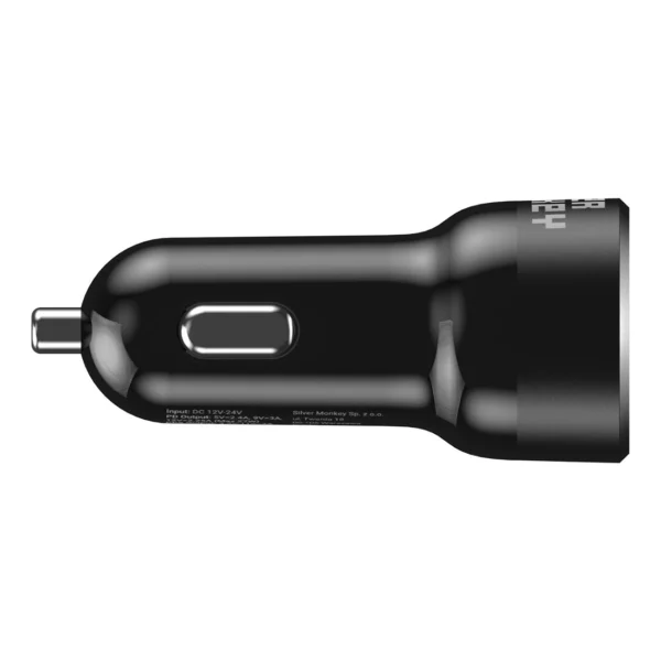 Silver Monkey SMA078 car charger 1xUSB-C 1xUSB-A 45W PD QC - blackeng