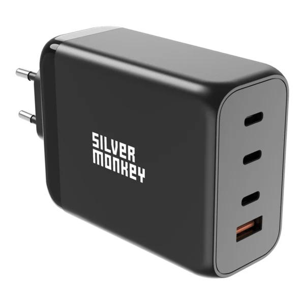 Silver Monkey SMA153 200W GaN charger 3xUSB-C PD USB-A QC 3.0 - blackeng