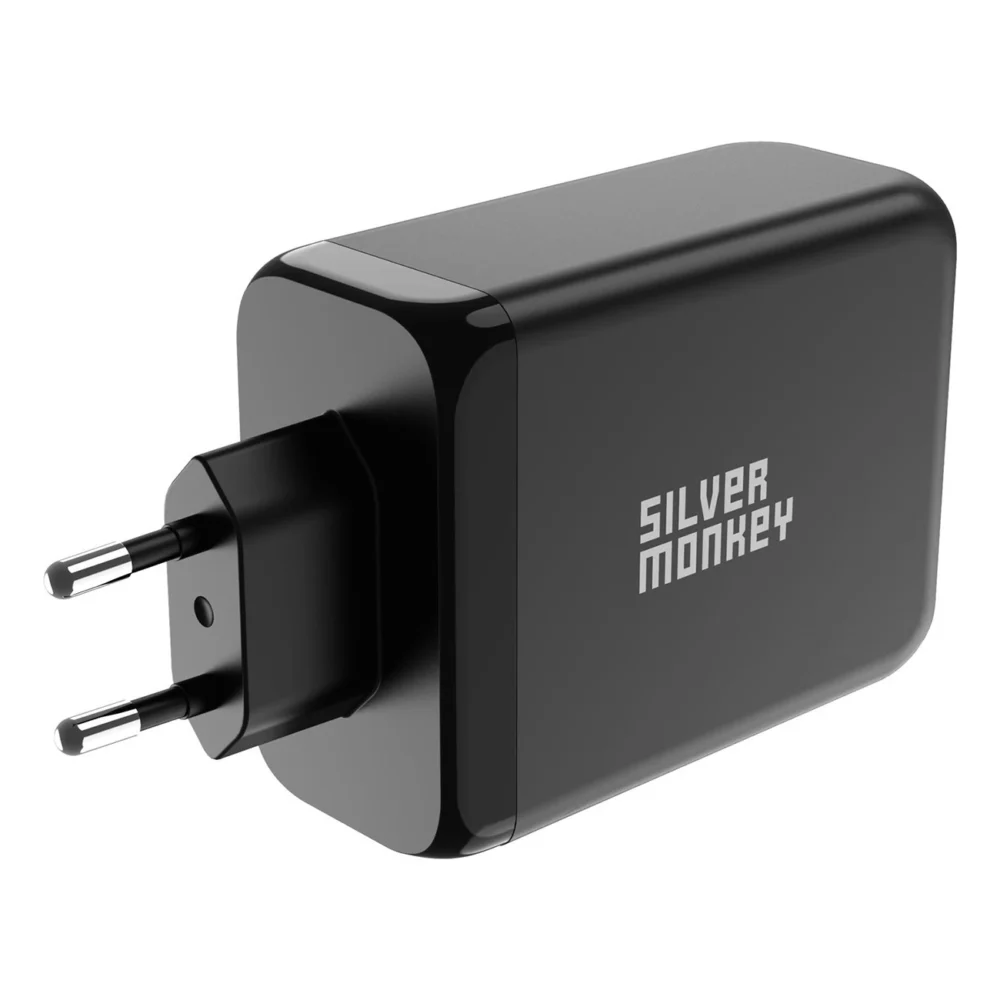 Silver Monkey SMA153 200W GaN charger 3xUSB-C PD USB-A QC 3.0 - blackeng