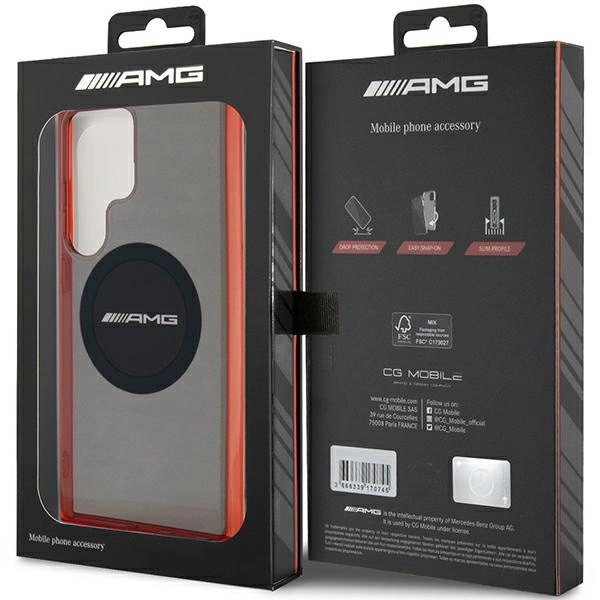 AMG Transparent Bicolor MagSafe case for Samsung Galaxy S24 Ultra - blackeng