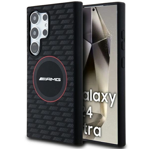 AMG Silicone Carbon Pattern MagSafe case for Samsung Galaxy S24 Ultra - blackeng