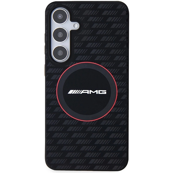 AMG Silicone Carbon Pattern MagSafe case for Samsung Galaxy S24+ - blackeng