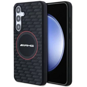 AMG Silicone Carbon Pattern MagSafe case for Samsung Galaxy S24 - blackeng