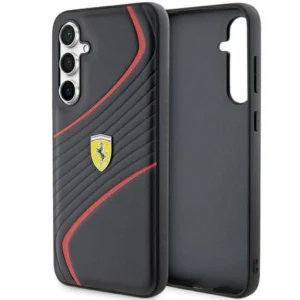 Ferrari Twist Metal Logo case for Samsung Galaxy S23 FE - blackeng