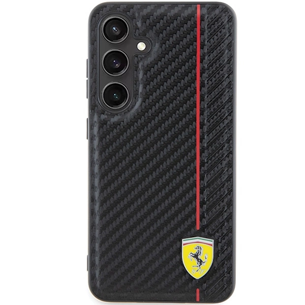 Ferrari Carbon Printed Line case for Samsung Galaxy S24+ - blackeng