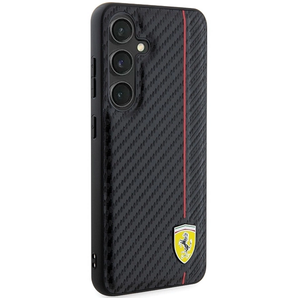 Ferrari Carbon Printed Line case for Samsung Galaxy S24+ - blackeng
