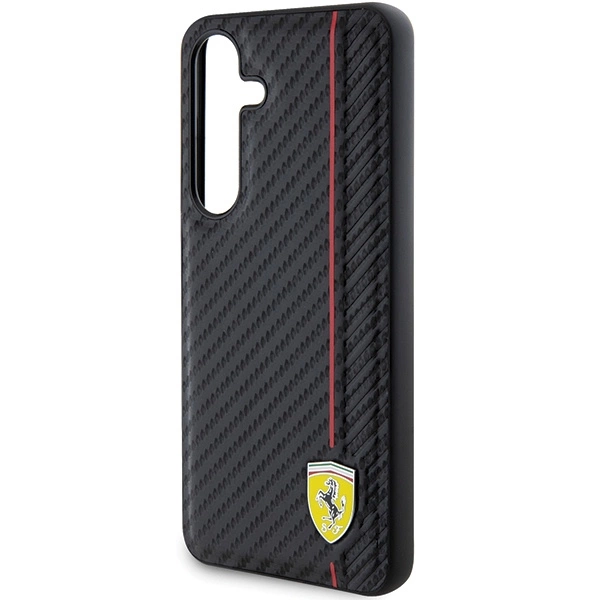 Ferrari Carbon Printed Line case for Samsung Galaxy S24+ - blackeng