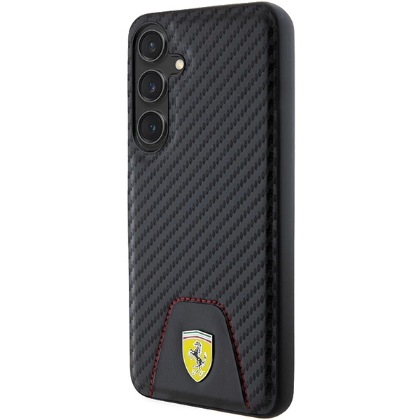 Ferrari Carbon Stitched Bottom case for Samsung Galaxy S24+ - blackeng
