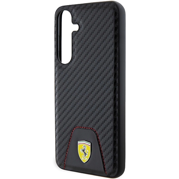 Ferrari Carbon Stitched Bottom case for Samsung Galaxy S24+ - blackeng