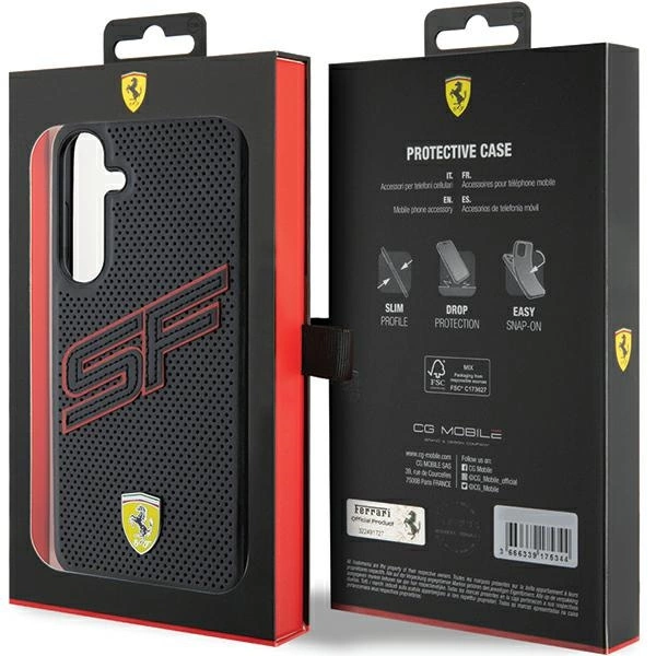 Ferrari Big SF Perforated case for Samsung Galaxy S24+ - blackeng