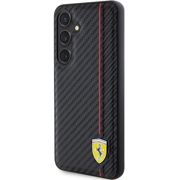 Ferrari Carbon Printed Line case for Samsung Galaxy S24 - blackeng