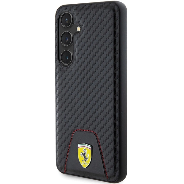 Ferrari Carbon Stitched Bottom case for Samsung Galaxy S24 - blackeng