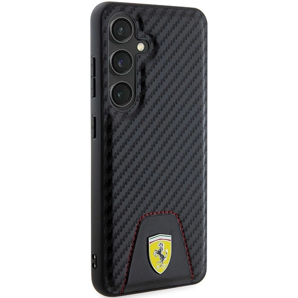 Ferrari Carbon Stitched Bottom case for Samsung Galaxy S24 - blackeng