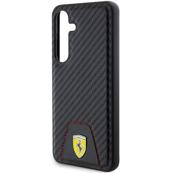 Ferrari Carbon Stitched Bottom case for Samsung Galaxy S24 - blackeng