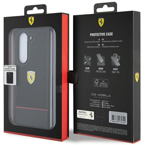 Ferrari Perforated Line case for Samsung Galaxy Z Fold 5 - blackeng