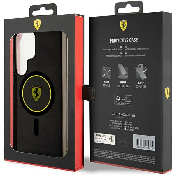Ferrari FEHMS24LU3SMY S24 Ultra S928 yellow/yellow hardcase IML Smoked Inner Circle Line MagSafeeng