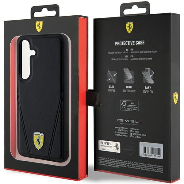 Ferrari Hot Stamp V Lines MagSafe case for Samsung Galaxy S24 - blackeng