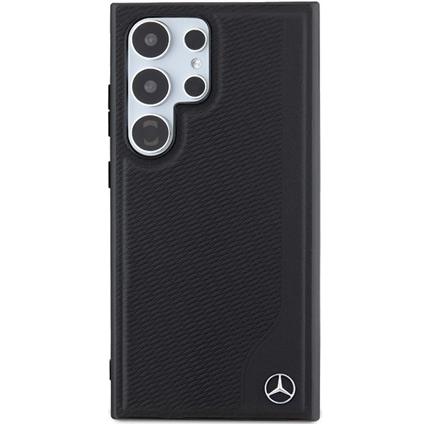 Mercedes Leather Debossed Line MagSafe case for Samsung Galaxy S24 Ultra - blackeng